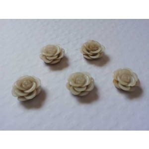 Resin Roses (1cm) - Light Brown