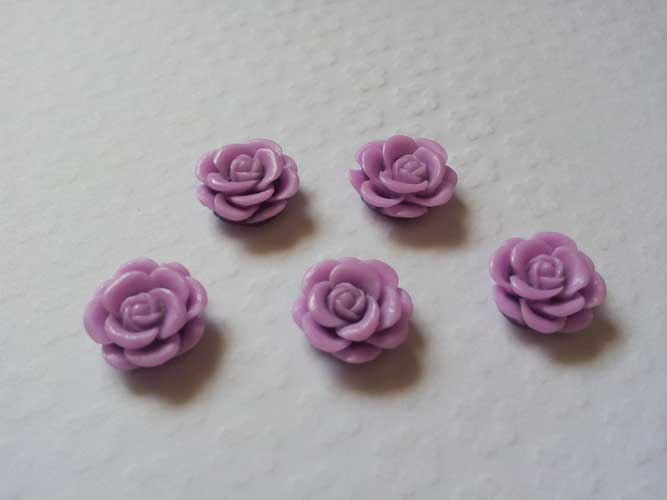 Resin Roses (1cm) - Purple