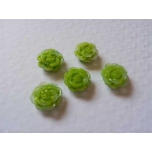 Resin Roses (1cm) - Green