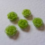 Resin Roses (1cm)  - Green
