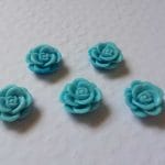 Resin Roses (1cm)  - Blue