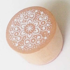 Round Rubber Stamp - Floral Design 2