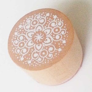 Round Rubber Stamp - Floral Design 2