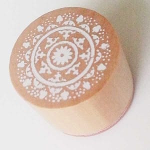 Round Rubber Stamp - Floral Design 4
