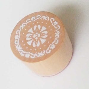 Round Rubber Stamp - Floral Design 5