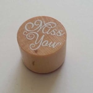 Round Rubber Stamp - Miss You