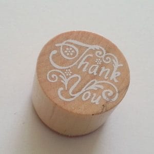 Round Rubber Stamp - Thank You