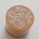 Round Rubber Stamp - Love