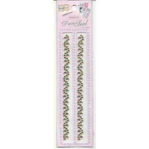 Brown Swirls Border Stickers