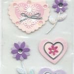 Hearts and Flowers Stickers