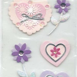Hearts and Flowers Stickers
