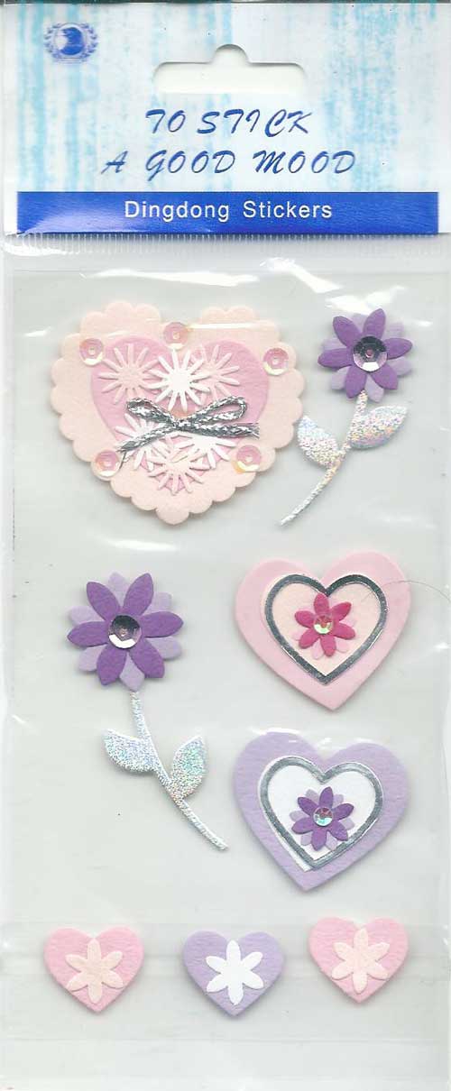 Hearts and Flowers Stickers CAST 66 Hearts and Flowers Stickers
