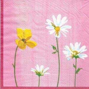 A pack of 12 by 12 inch Decoupage Napkins(5 pcs) - Floral Design 5