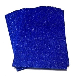 Glitter A4 Foam Sheets - Dark Blue (Set of 5)