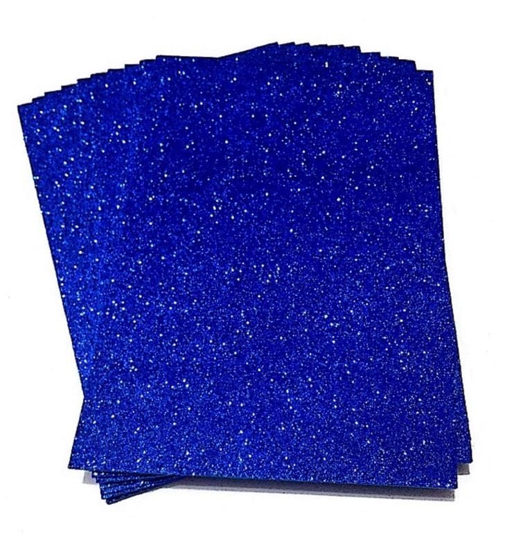 Glitter A4 Foam Sheets - Dark Blue (Set of 5)