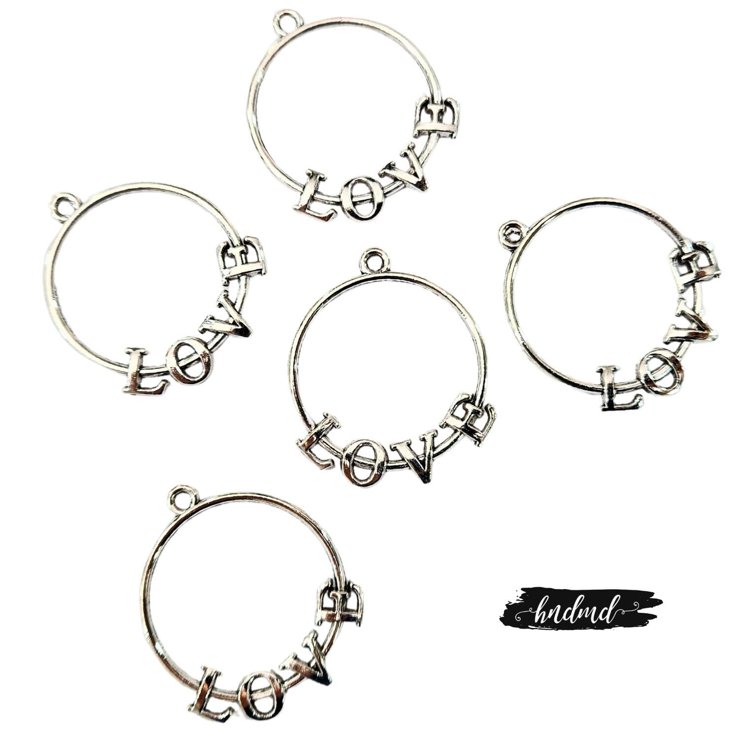 Metal Charms - Love Pendant (Pack of 5 pcs) love pendant metal charms 2 love_pendant_metal_charms_2