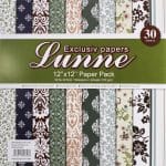 Assorted 12x12 Lunne Paper Pack - Signature (Set of 30 sheets)