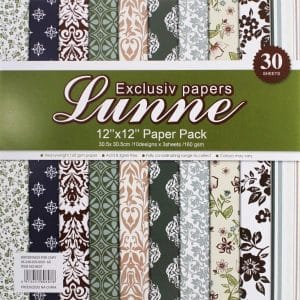 Assorted 12x12 Lunne Paper Pack - Signature (Set of 30 sheets)