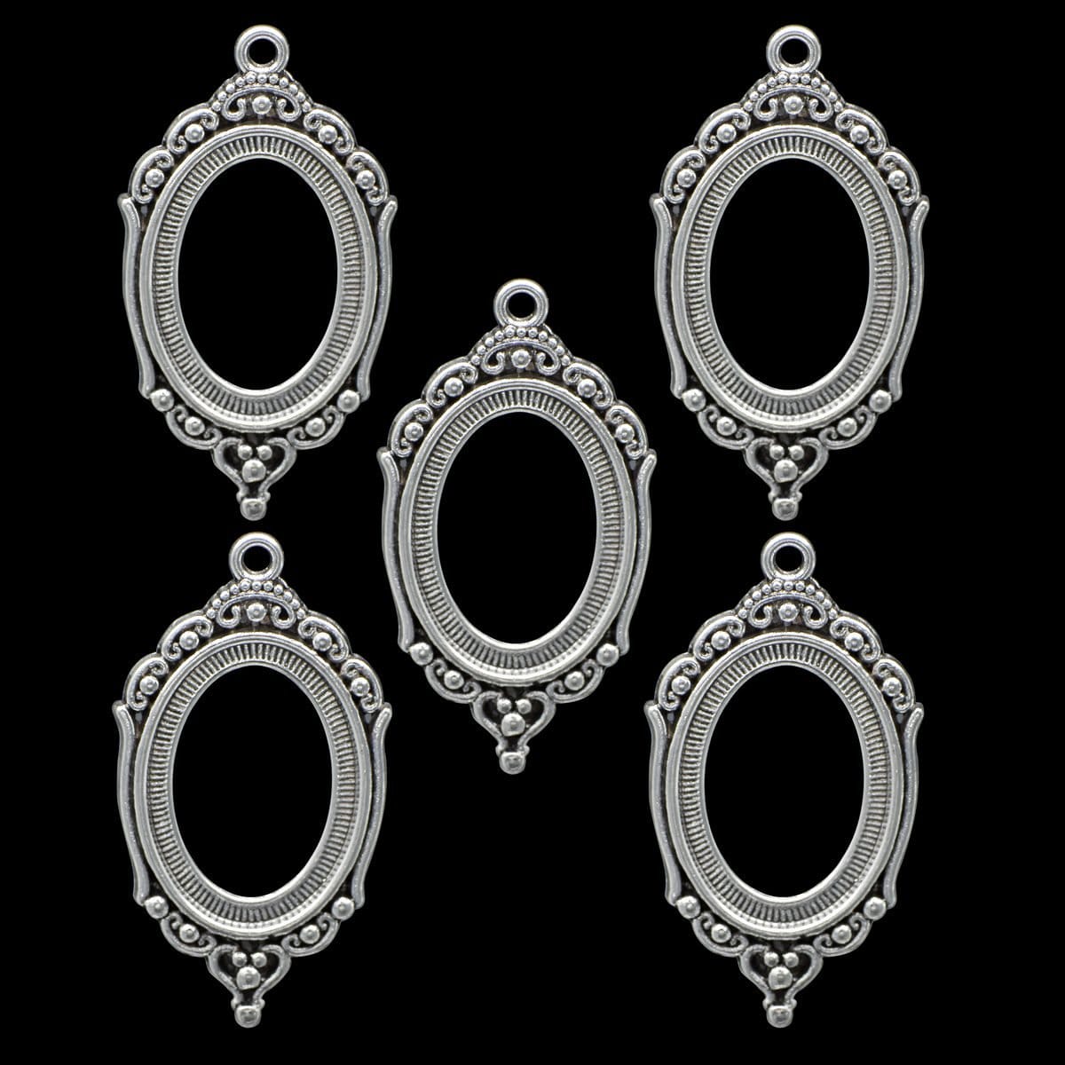 Metal Oval Bezels or Pendants (Pack of 5 pcs) (MC-4328) metal bezels pendants MC 4328 Metal Oval Bezels or Pendants (Pack of 5 pcs) (MC-4328)