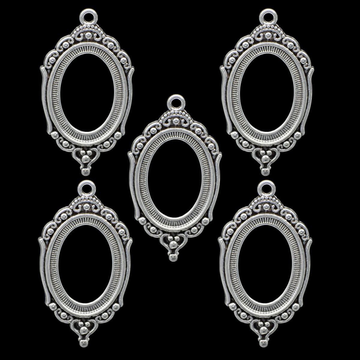 Metal Oval Bezels or Pendants (Pack of 5 pcs) (MC-4328) metal bezels pendants MC 4328 Metal Oval Bezels or Pendants (Pack of 5 pcs) (MC-4328)