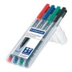 Staedtler Lumocolor Permanent Markers - Pack of 4 Colors