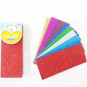Mixed Color Glitter Foam Sheets (Small)