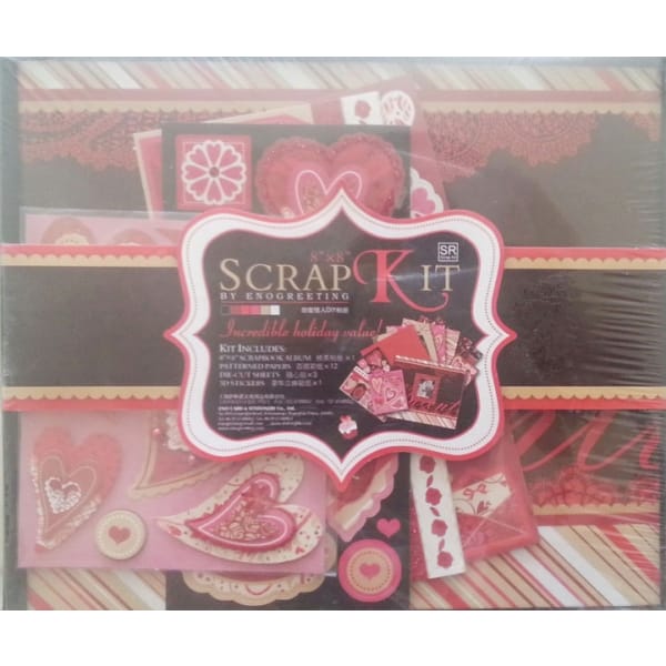 8 by 8 Scrapbook Kit by EnoGreeting - Valentine