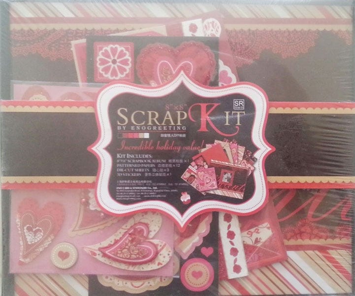 8 by 8 Scrapbook Kit by EnoGreeting - Valentine