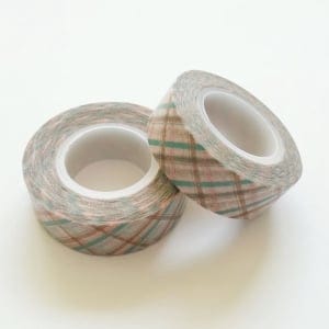 Striped - White, Blue and Brown - Japanese Washi Tape