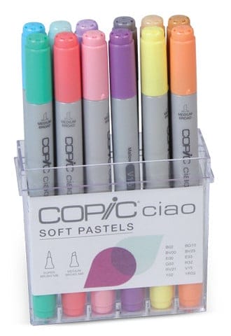 Copic Ciao 12pc Papercrafting Set Pastel CIAO Papercrafting ISTAMP12P large Copic Ciao 12pc Papercrafting Set Pastel