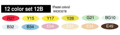 Copic Wide Markers Set - B COPIC Wide 12 B large COPIC_Wide-12-B_large