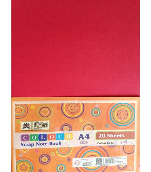 Lotus Coloured Cardstock - A4 (Deep Pink) - 20 Sheets DeepPink Lotus Colour Note Book - A4 (Different Colours)