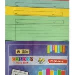 Lotus Colour Sheets - A4 ( One Side Ruled) - 20 Sheets