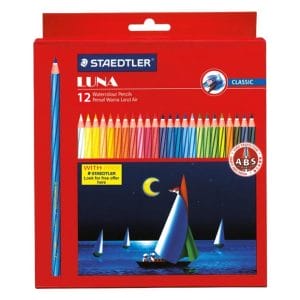Staedtler Luna ABS Water Color Pencils - Box of 12 colors