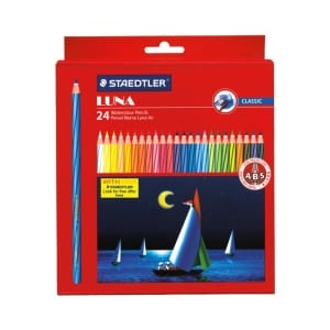 Staedtler Luna ABS Water Color Pencils - Box of 24 colors