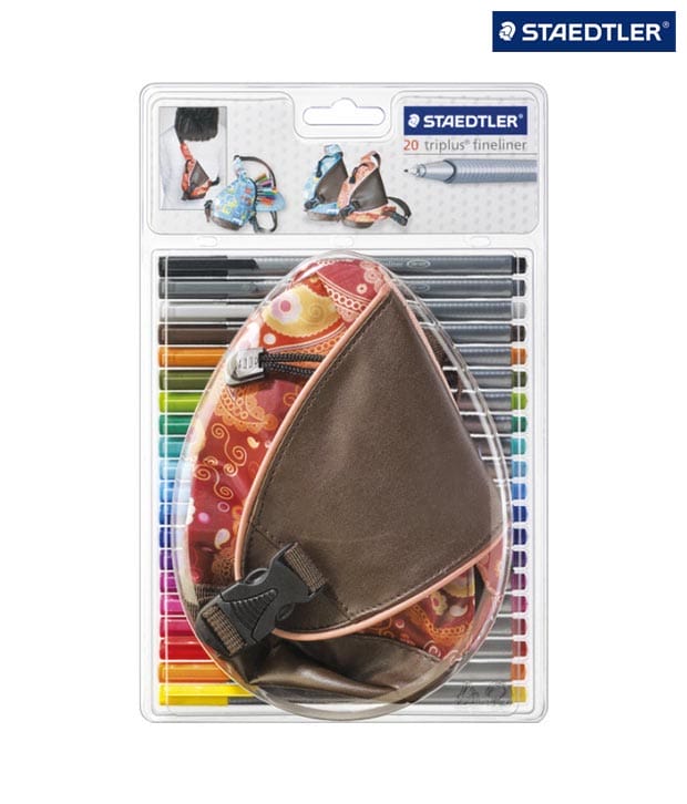 Staedtler Triplus Fineliner Pen - Set of 20 Colors with Back Pack STD 334 BP20 Staedtler Triplus Fineliner Pen - Set of 20 Colors with Back Pack