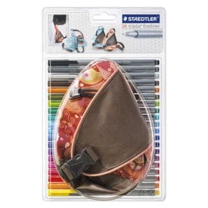 Staedtler Triplus Fineliner Pen - Set of 20 Colors with Back Pack