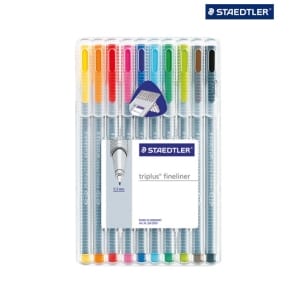 Staedtler Triplus Fineliner Pen - Set of 10 Colors