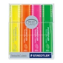 Staedtler Textsurfer Classic Highlighter Pens - Pack of 4 Colors Staedtler 364 pwp4 Staedtler Textsurfer Classic Highlighter Pens - Pack of 4 Colors