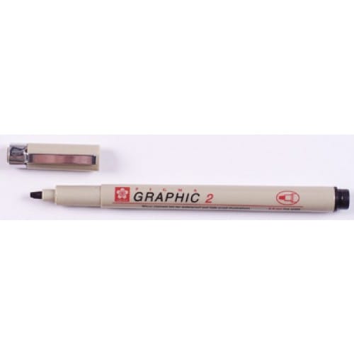 Sakura Pigma Graphic Pen 2mm - Black XSDK2B Sakura Pigma Graphic Pen 2mm - Black