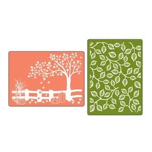 Sizzix Textured Embossing Folders Set - Fall Set