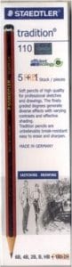 Staedtler Tradition Drawing Pencil - 6 assorted degrees