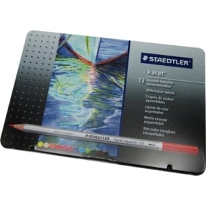 Staedtler Karat Aquarell Pencils - Metal box of 12 colors