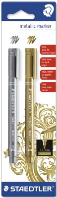 Staedtler Metallic Marker - Gold & Silver