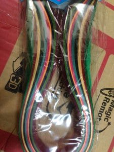 25mm Quilling Strip - Mix BrightColor (Dark Green to Maroon Pink)