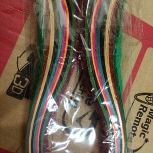 25mm Quilling Strip - Mix BrightColor (Dark Green to Maroon Pink)