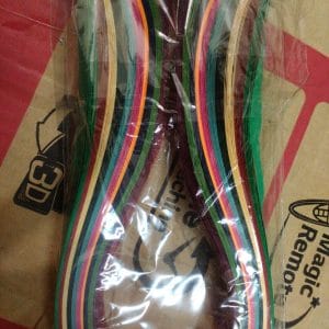 25mm Quilling Strip - Mix BrightColor (Dark Green to Maroon Pink)
