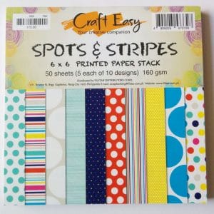6x6 Paper Pack - Spots and Stripes (Set of 50 sheets)