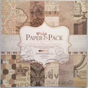 12x12 EnoGreeting Scrapbook paper pack - Retro Style (Set of 24 sheets and 3 die cut sheets)