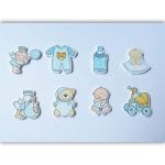 Baby Boy Wooden Embellishment Set (8 pcs)